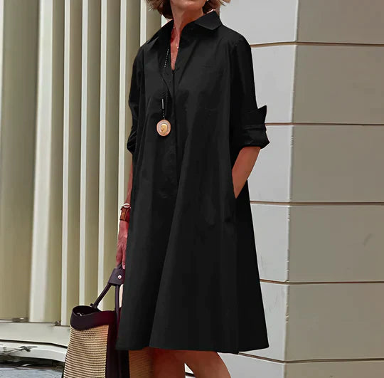 Olivia - Trendy Casual Jurk Met Kraag