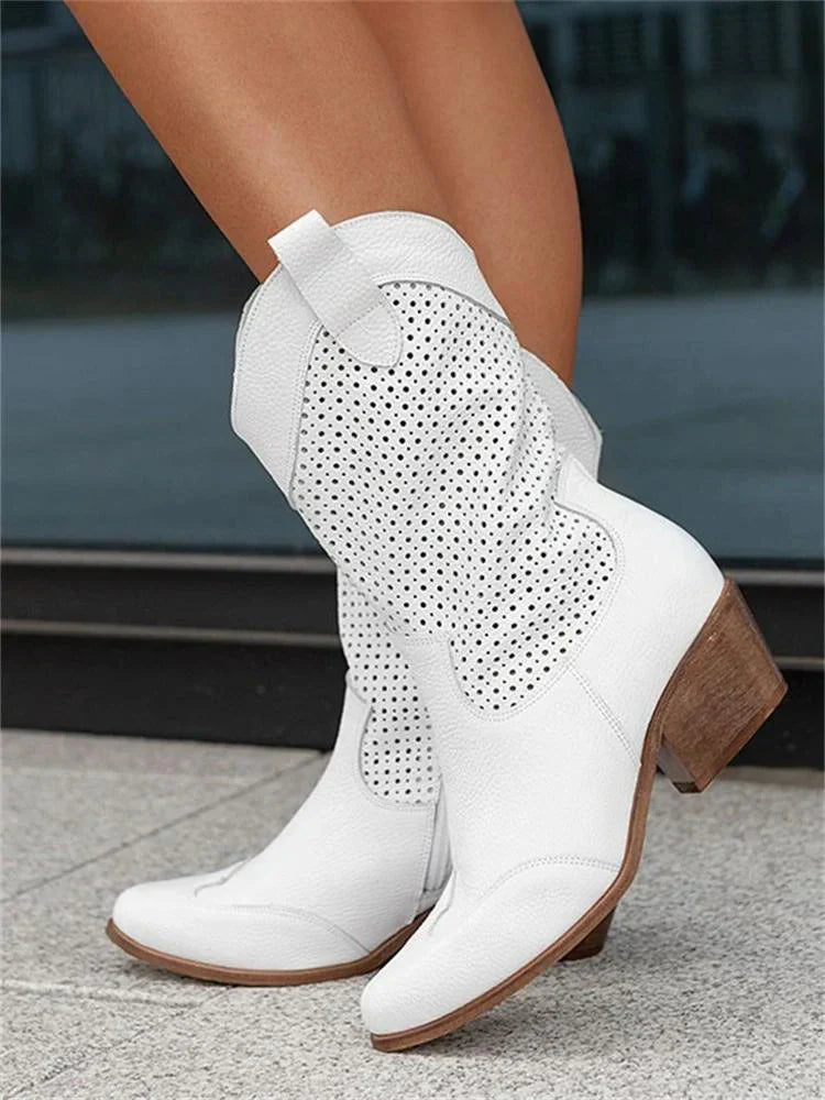 Renaya – Leren Dameslaarzen met Western Touch