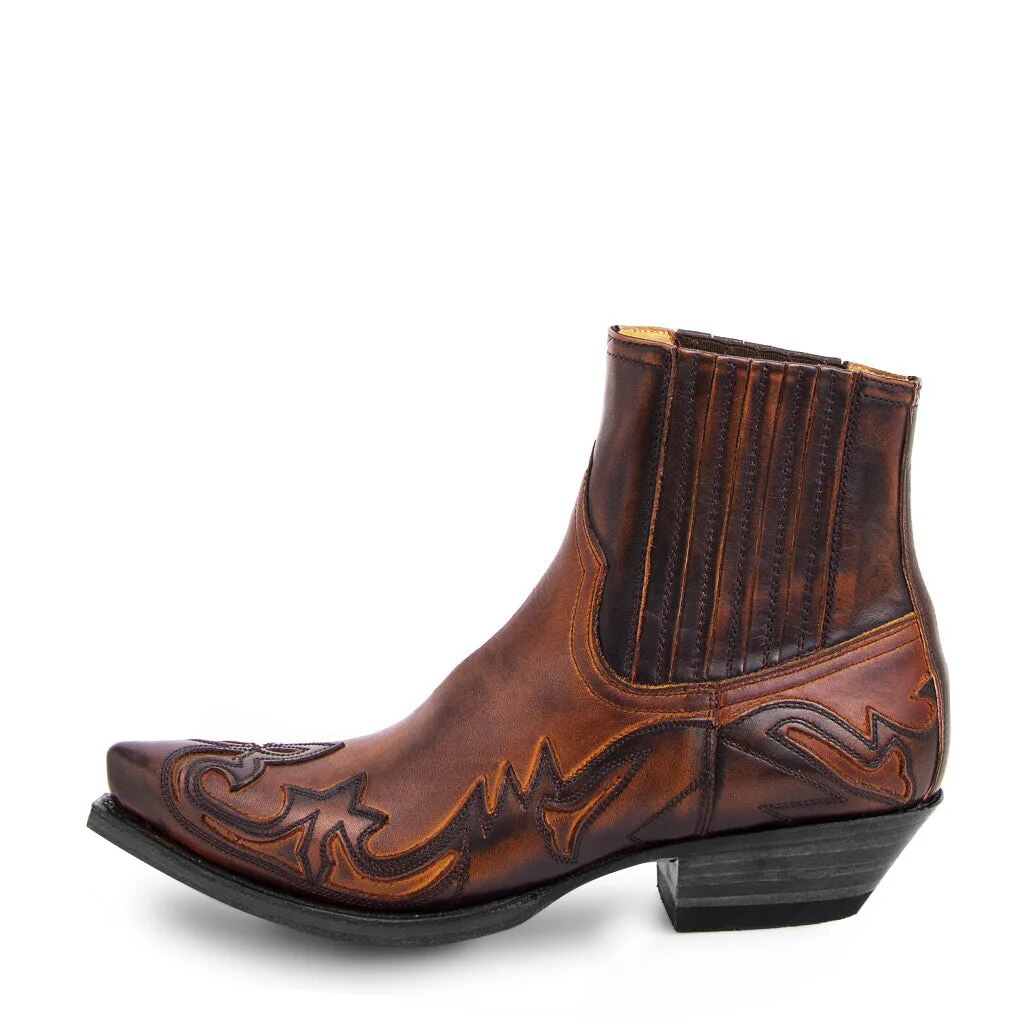 Melany | Leren Cowboylaarzen met Hak