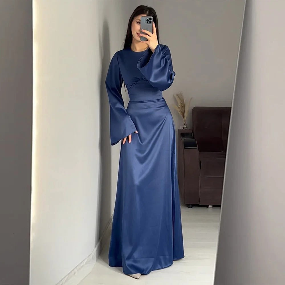 Ariana | Elegante lange satijnen damesjurk
