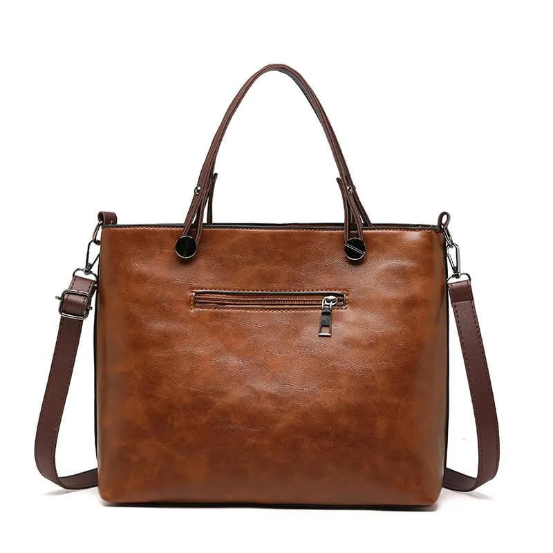 Gina - Vintage Leren Schoudertas voor Dames