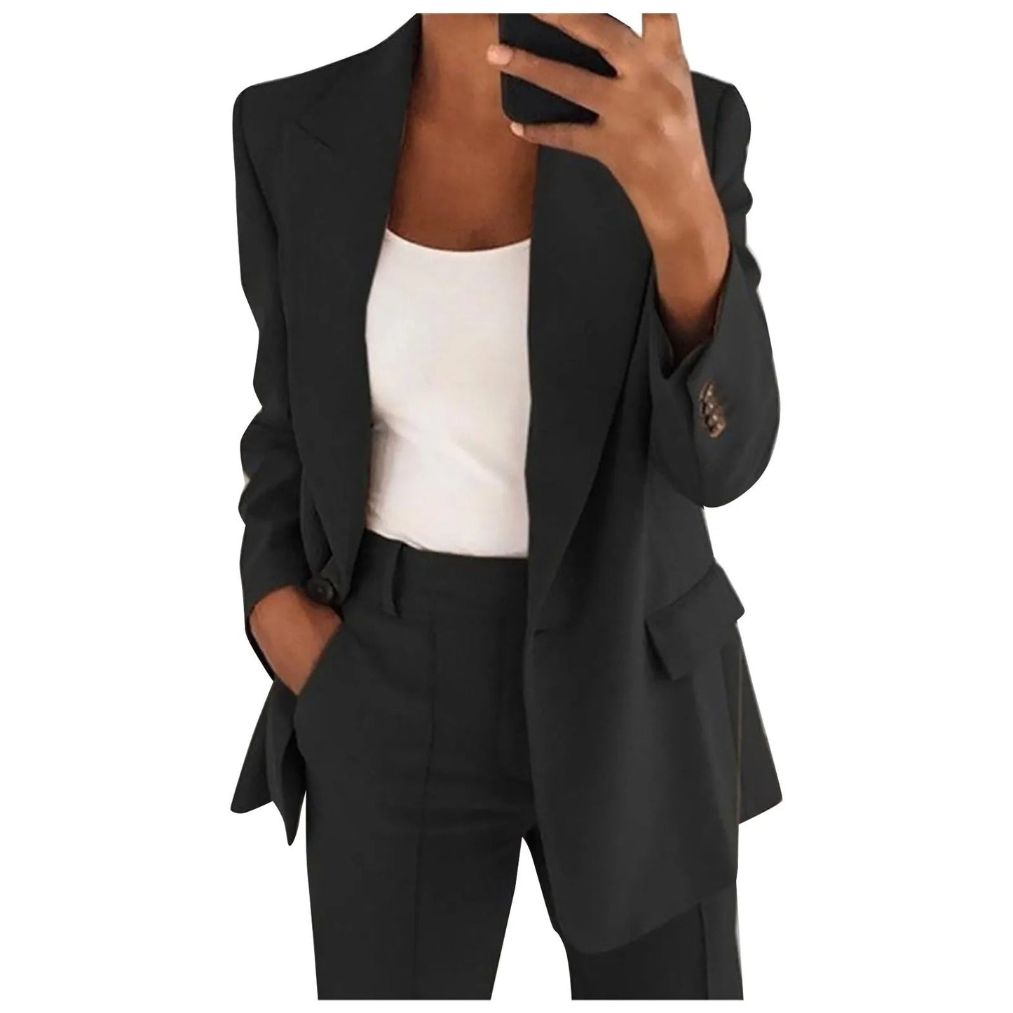EsmeSet - Elegante Dames Pak met Blazer en Pantalon in Effen Kleur