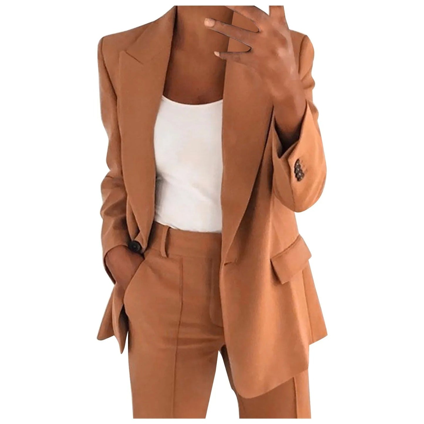 EsmeSet - Elegante Dames Pak met Blazer en Pantalon in Effen Kleur