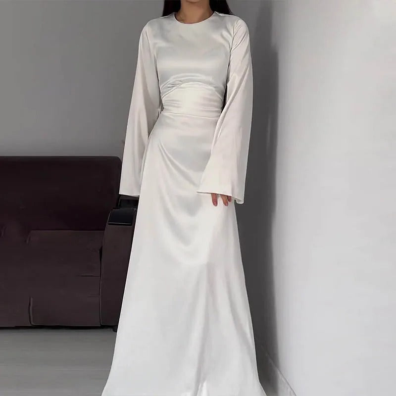 Ariana | Elegante lange satijnen damesjurk