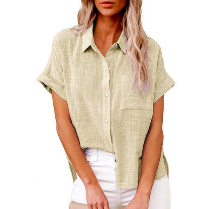 Gracey | Luchtige Linnen Blouse met Elegante Uitstraling