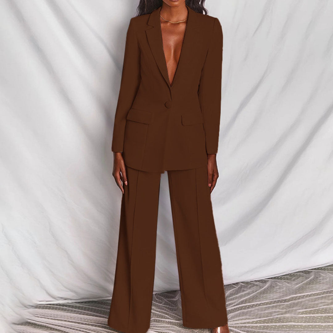 Lori - Stijlvolle Zakelijke Set [Blazer + Broek]