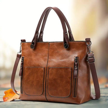 Gina - Vintage Leren Schoudertas voor Dames