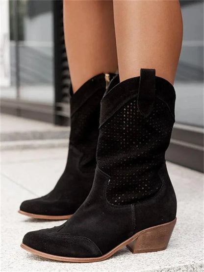Renaya – Leren Dameslaarzen met Western Touch