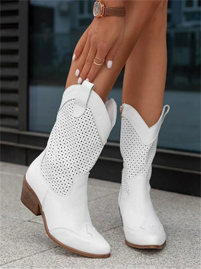 Renaya – Leren Dameslaarzen met Western Touch