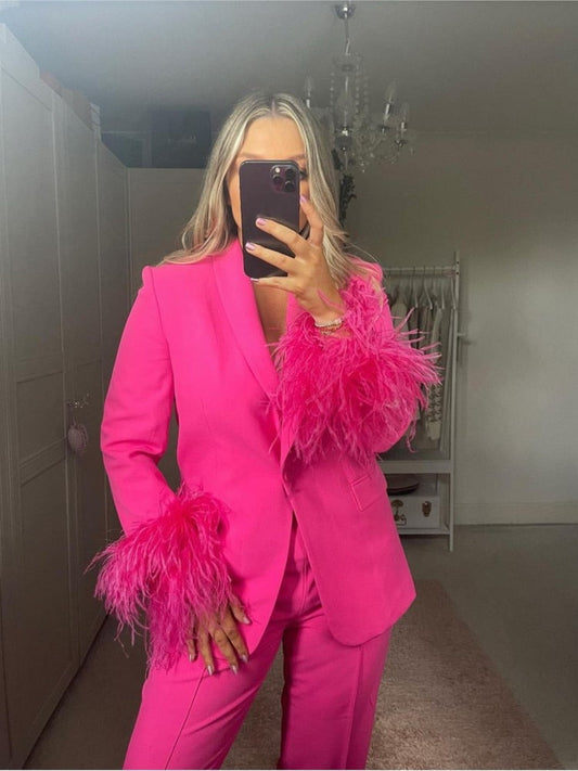 Kris - Elegant Roze Pak met Veren