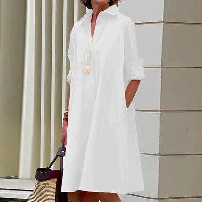 Olivia - Trendy Casual Jurk Met Kraag