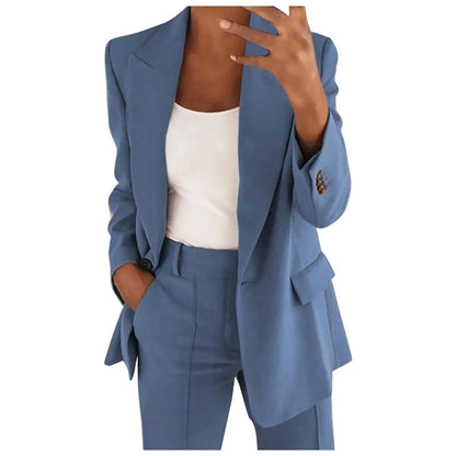 EsmeSet - Elegante Dames Pak met Blazer en Pantalon in Effen Kleur