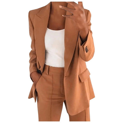 EsmeSet - Elegante Dames Pak met Blazer en Pantalon in Effen Kleur